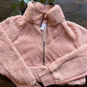 Mauve Fleece half zip Sweater